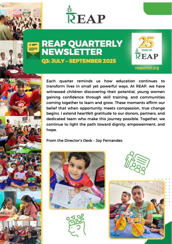 Cover of the REAP Quarterly Newsletter, Q3 2025
